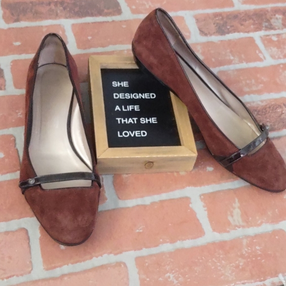 Salvatore Ferragamo Womens Shoes Leather Suede Mary Jane Flats Brown Italy 11